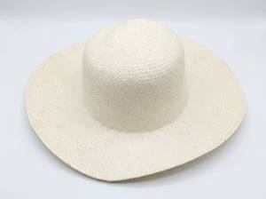 lot 63697 image: One Size Cream Straw Wide-Brim Sun Hat