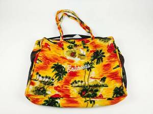 lot 63971 image: Bahamas Tropical Print Tote Bag with Handles