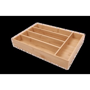 lot 63972 image: Better Homes & Gardens Natural Bamboo Silverware Organizer