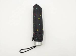 lot 63980 image: Black Polka Dot Compact Umbrella
