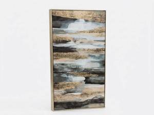 lot 64006 image: Framed Canvas Landscape Art Print w Layered Design