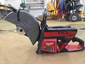lot 1402 image: Milwaukee 14in Cutoff Machine - Tool Only  Model MXF314-0