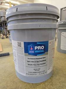 lot 19607 image: Sherwin-Williams Pro Industrial Water Based Epoxy Extra White 5-Gallon