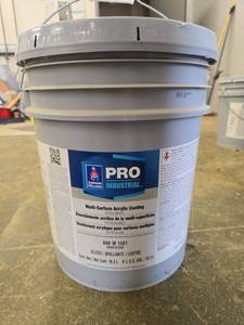 lot 19617 image: Sherwin-Williams Pro Industrial Multi-Surface Acrylic Coating Extra White 5-Gallon