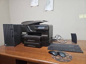 lot 21784 image: HP Officejet Pro 8600 Premium All-in-One Printer and Computer Tower