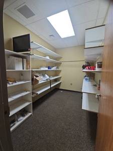 lot 21799 image: Metal Industrial Storage Shelf and Wall Shelves