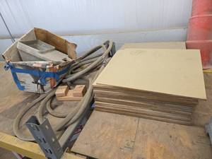lot 1483 image: Hoses, Paint Hopper, Work Platform and More