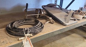 lot 15861 image: Hydraulic Hose with Pump Cylinders and Fittings