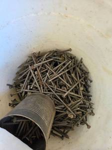 lot 15906 image: Bucket of Assorted Nails