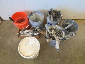 lot 21806 image: Construction Tool Lot Buckets and Paint Rollers
