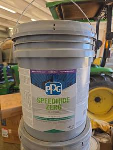 lot 21809 image: PPG Speedhide Zero 6-4310XI Interior Paint Eggshell White Pastel Base 4.84 GAL