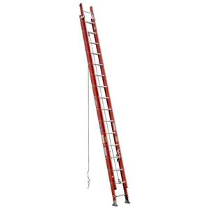 lot 21831 image: 32 Ft Werner Fiber Glass Extension Ladder