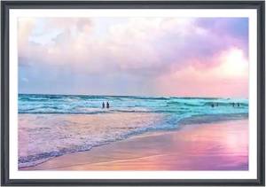 lot 121610 image: 21x28 Picture Frame Solid Wood Black, Display 21x28 (Without mat) or 19x26 (With mat) Photos, Poster, Painting,Puzzles (X23B2128W1926)