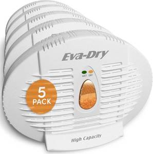 lot 121617 image: Retails for $132 Eva-Dry E-500 Renewable Silica Gel Dehumidifier, 5-Pack, No Batteries