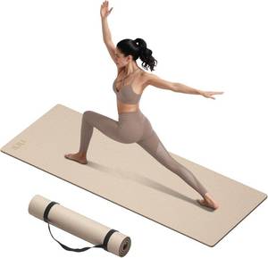 lot 121626 image: ILILI 10mm Extra Thick, TPE Yoga Mat, 76 28 Inch Extra Long, Carrying Strap