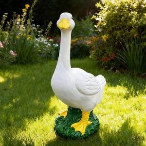 lot 221633 image: 20 Large Porch Goose Statue - Cute Resin Sculpture, Outdoor Garden D cor