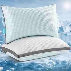 lot 221634 image: Cooling Pillows Queen Size Set of 2,Shredded Memory Foam Pillows