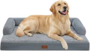 lot 221638 image: Waterproof Orthopedic Dog Bed for Large Dogs, 36x27in, Grey