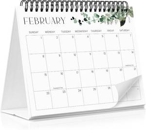 lot 221662 image: Aesthetic Desk Calendar 2026 - Runs until December 2026 - Beautiful Small Flip Desktop Calendar for Easy Organizing