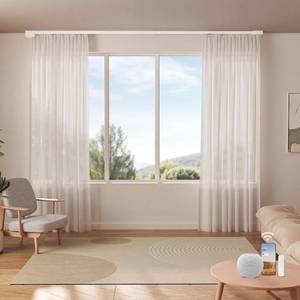 lot 321562 image: Retails for $196 Remac M1 Motorized Smart Electric Curtain Track with Remote 42-66