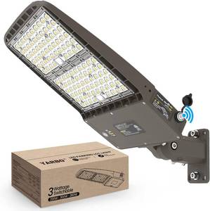 lot 321568 image: Retails for $149 YARBO LED Parking Lot Light - 320W300W280W Switchable, 5000K 51200LM 160LMW Shoebox Light, Dusk to Dawn Photocell, IP65 Waterproof ETL 100-277V for Warehouses & Stadiums, Arm Mount & Slip Fitter