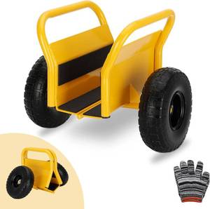 lot 421623 image: Retails for $148 Heavy Duty Panel Dolly Slab Dolly 10 Inch Solid Rubber Tires