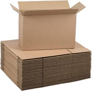 lot 421638 image: 12x8x5 Inches Shipping Boxes, Brown Corrugated Cardboard Boxes for Small Bussiness, 25 Pack
