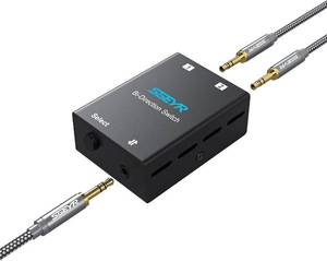 lot 421655 image: Audio Switch 3.5mm Bi-Direction Switch, Stereo Audio Switcher 2 in 11 in 2 Out, Audio Switch Selector for Phone Speakers Headhphone (Black)