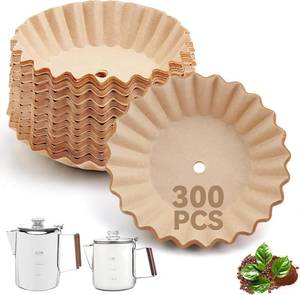 lot 421656 image: 300 Pcs Percolator Coffee Filters for COLETTI Coffee Percolator 6-9 Cup