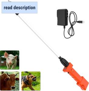 lot 421613 image: Cattle Prod Rechargeable with Led Light, Waterproof Lightweight Cattle Prod for Dogs, Cow, Livestock