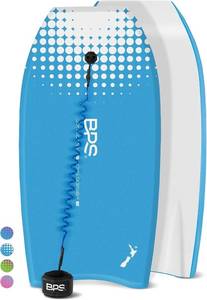lot 131513 image: BPS Storm Bodyboard with Premium Coiled Leash - Lightweight with EPS Core, Durable for All Wave Conditions