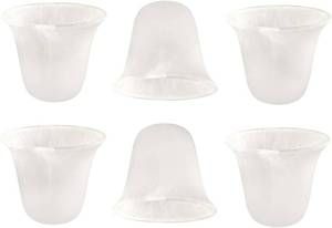 lot 131514 image: Bell Shaped Alabaster Glass Lamp Shade Replacement with 1-58-inch Fitter Opening for Ceiling Fan Light Kit Wall Sconce Pendant Light Fixture (6pcs Alabaster Glassed)