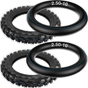 lot 131541 image: 2.5-10 Off-Road Tire and Inner Tube Set, 2.50-10 Dirt Bike Tire, 10in Rim