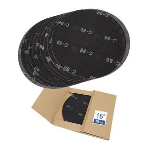 lot 131554 image: HUAALIUCHE 16 Sanding Screen Discs - 80 Grit Silicon Carbide Mesh Sanding Disc for Hardwood Floors - Heavy Duty Floor Buffer Pads, 10 Pack - Durable & Efficient Sanding