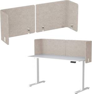 lot 231651 image: Desk Privacy Panel,2PCS L-Shaped Clamp-On Office Desk Divider,47.2 x 17.7