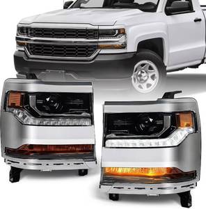 lot 231671 image: Retails for $239 Headlight Fit for Chevy Silverado 1500 2016 2017 2018 Pair
