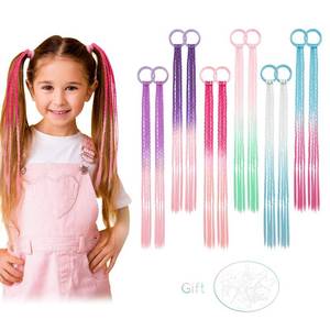 lot 231690 image: Dreamlover Colored Braided Hair Extensions for Kids, 12 Pieces
