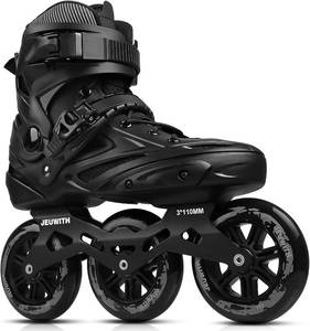 lot 331369 image: Retails for $128 Inline Skates for Men Women, 3 Wheel Roller Skates Blades for Male Female, High Performance Fitness Inline Speed Racing Skates for Adult and Unisex (Mens 10, Womens 11)