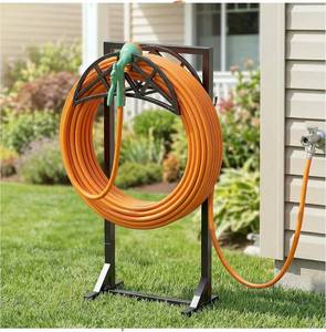 lot 331379 image: Garden Hose Reel, Heavy Duty Water Hose Holder for Outside
