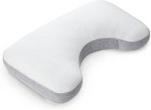 lot 331391 image: Hearth & Harbor Cooling Neck Pillow for Side Sleeper - Adjustable Shredded Memory Foam Pillows 1 Pack - King Pillows for Neck & Shoulder Pain with Washable Removable Pillow Cover - 16 x 33