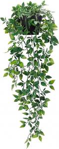 lot 331407 image: Whonline Fake Hanging Plants, Artificial Small Potted Plants for Indoor Outdoor Aesthetic Office Living Room Shelf Decor (1 Pack)