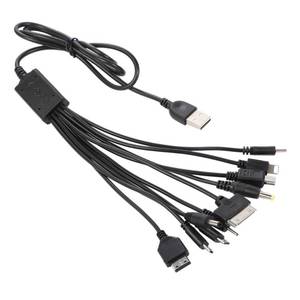 lot 331411 image: Cutwif 10 in 1 Multi Charging Cable, Universal Multiple Charging Cord Cable with 10 Ports for Cell Phones Speaker MP3 MP4 & More