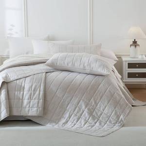 lot 431507 image: California King Quilt(Wheat, 128x120),Waffle Oversized King Coverlet Sets with Shams, Lightweight Quilted Bedspread, Farmhouse Bed Coverlet,All Season Spring Summer Fall 3 PCS