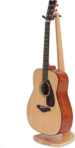 lot 431535 image: Guitar Stand, Red Oak Wood Acoustic Guitar Stand Floor with Hanging Yoke