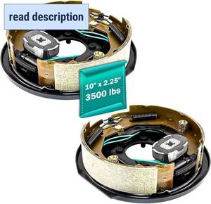 lot 131548 image: 10 x 2-14 Trailer Electric Trailer Brake Assembly for 3500 lbs Heavy Duty Electric Trailer Brake Kits 10 x 2.25 Left and Right