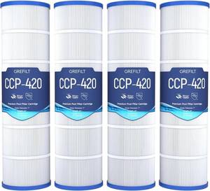 lot 142332 image: Retails for $140 CCP420 Pool Filter Cartridges Replaces Pentair Clean & Clear Plus 420