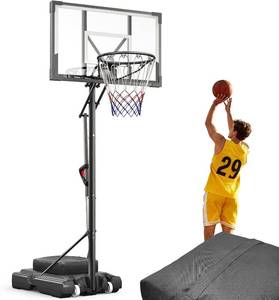 lot 242225 image: Retails for $180 Portable Basketball Hoop 33 Inch Outdoor Backboard, 8.5FT Height Adjustable Basketball Goal for Teens, Kids and Adults, Play in Yard Park Gym Driveway Indoors