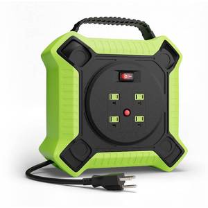 lot 242229 image: MutecPower 35ft Retractable Extension Cord, 4 Outlets, onoff Switch, 14AWGx3C SJTW
