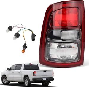lot 242230 image: Halogen Tail Lights For 2019-2024 Ram 2500 3500 Black Bezel Left Drive