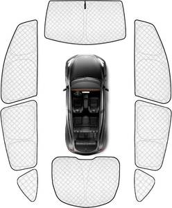 lot 242249 image: KMF 8pcs Thicken Sun Shades for Tesla Model Y 2020-2024 (Not Juniper) Accessories, Tesla Y Full Car Window Covers Sunshade for Windshield Side Rear, UV Block and Blackout Privacy for Camping Outdoor